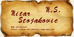 Mitar Stojaković vizit kartica